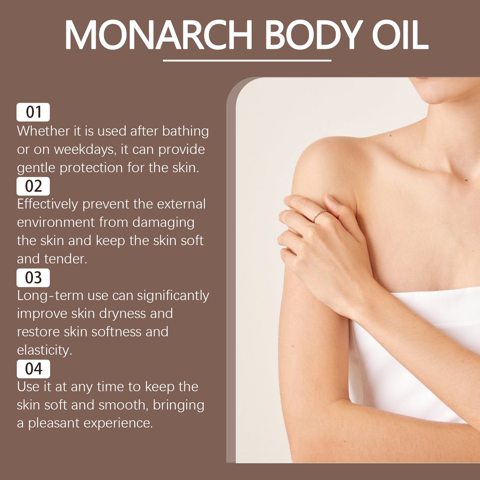 OUHOE Body Moisturizing Oil, Hydrating And Moisturizing Body Care Moisturizing Skin Care Delicate Body Oil