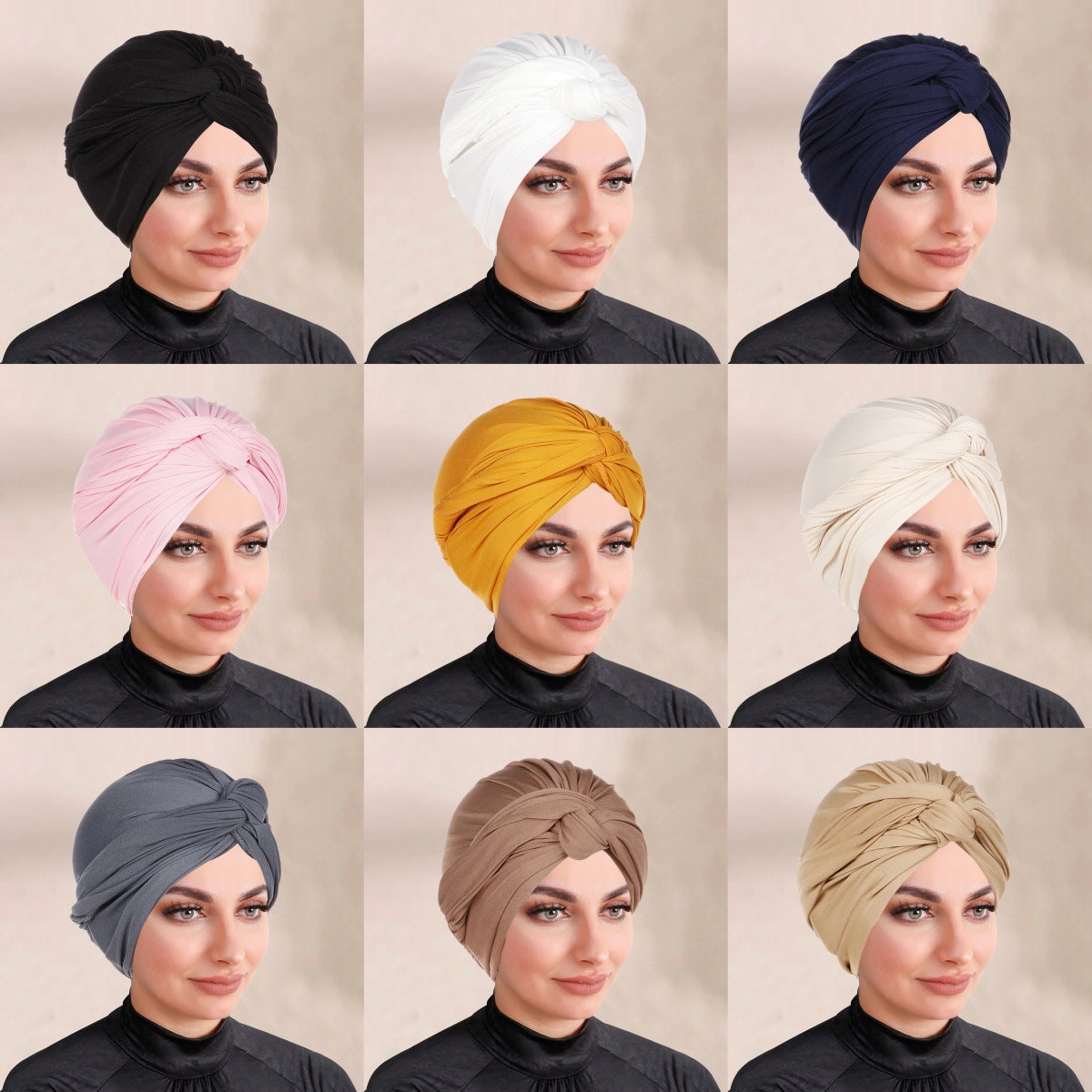 Solid-color Hijab Headscarf For Muslim Women