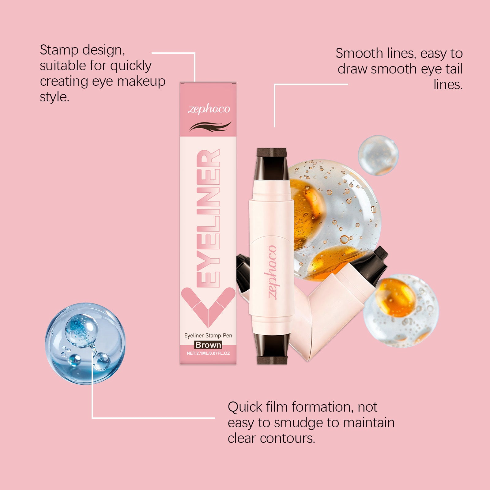 Double-ended Waterproof Stamp Eyeliner